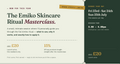 BOOK YOUR FOCUS EMIKO SKINCARE MASTERCLASS HERE!
